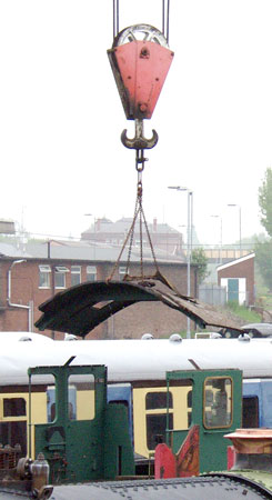 The first lift was to get the cab roof off. May 11 2004