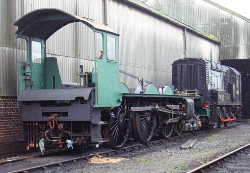 With the road clear the chassis was shunted down the yard towards the turntable. May 11 2004