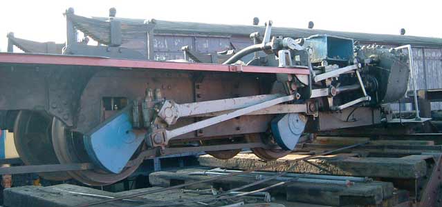 And finally... After a quick regauging the frames of 6024 are ready for an engagement at the Ffestiniog this summer. March 22 2003. &copy; Colin Henderson