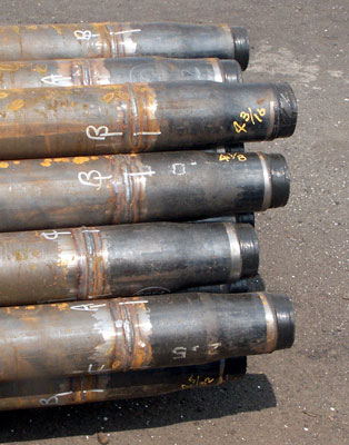 A better view of the welded on bottle ends of the flue tubes. August 16 2003