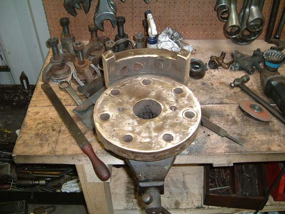 The regulator stuffing box from the backhead was cleaned up and checked over. July 19 2003 &copy; Colin Henderson