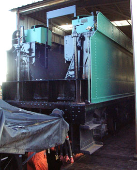 A lot of the tender has turned a funny green colour. November 20 2003