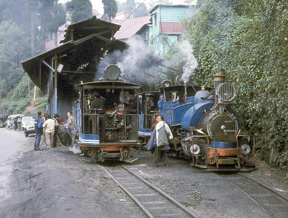 Back on shed at Darjeeling, day's work done for B 779. November 2000