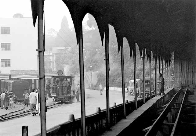 B Class 0-4-0 805 at Darjeeling station, seen from the running shed. November 2000