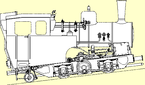 The official line drawing of the class H2/3 0-4-2t rack locomotives. © DLM 