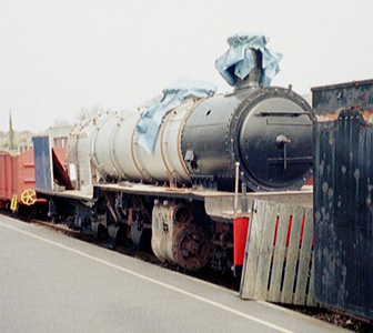 There are two SAR NG15 2-8-2 locos in store at Dinas. This is No.134. Above is an outline of the proposed appearance the loco will have. It is intended to oil fire 134, fit a Lempor exhaust and make some other useful modifications to the loco. March 28 2003
