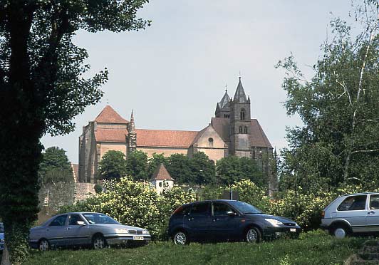 I took only one photograph on the cruise and this was actually taken before we set off. In the town of Breisach is the impressive St. Stephens cathedral. May 29 2003
