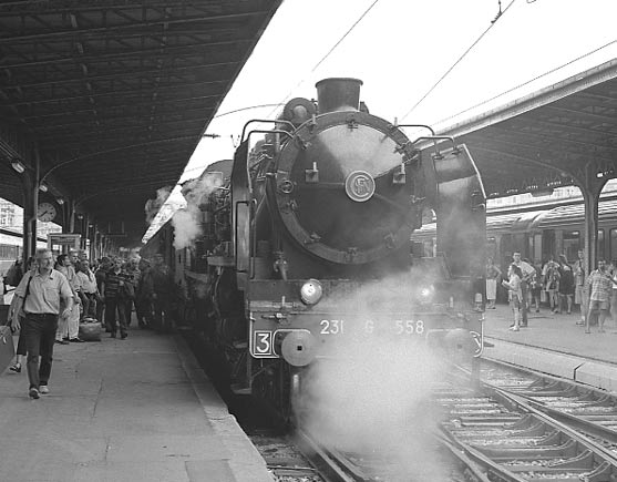 Journey's end. 231G558 back at Paris after an excellent performance over the 490km (304miles) from Mulhouse. June 1 2003