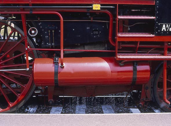 At every stop ashpan water supplies were turned on to damp down the ash and reduce the risk of fires being started from this source. May 31 2003