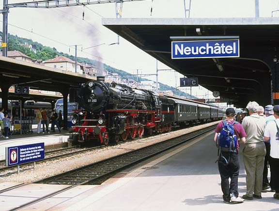 With the electric out of the way there was the opportunity to get a clear shot of 01 202 before she reversed the train out of the station to the yard for servicing. May 31 2003