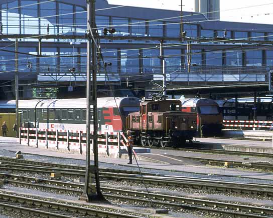 At Basle a little electric shunting locomotive was busy. May 31 2003