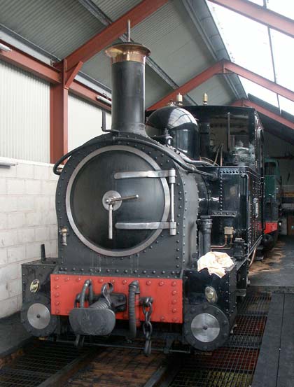 Twin to 823 is 822 The Earl seen here in the new shed at Llanfair. The draughting of 822 is very similar to 823 but is slightly modified in light of experience. August 14 2003