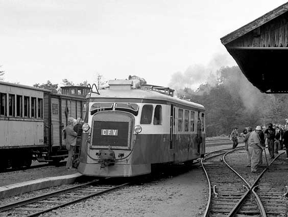 The day of our trip over the Vivarais was a regular running day for the line. Ahead of our 10:30 special the 10:00 train for Lamastre had departed behind No.24. The 11:30 service from Tournon was formed of a single Autorail, No. 213. This autorail was built in 1938 by Billard, their works number 2009. It is a type A-150-D-2. Both trains returned to Tournon after our special allowing their passengers several hours in Lamastre for lunch and a look around.