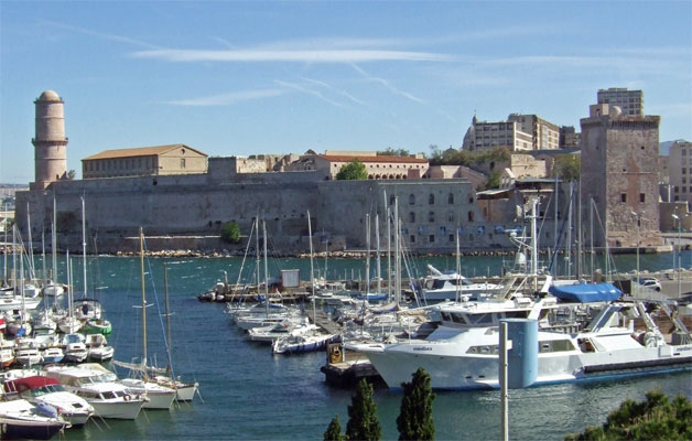 Fort Saint-Jean sits opposite Fort St. Nicholas and somewhat lower down. 