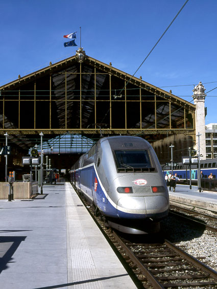 A Duplex TGV at Marseille St. Charles station.