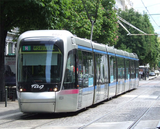 Tram 6024 running on line B.