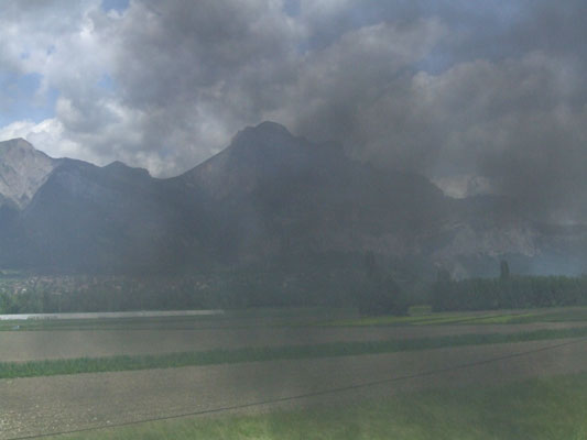 The views from the train were excellent but occasionally obscured.....