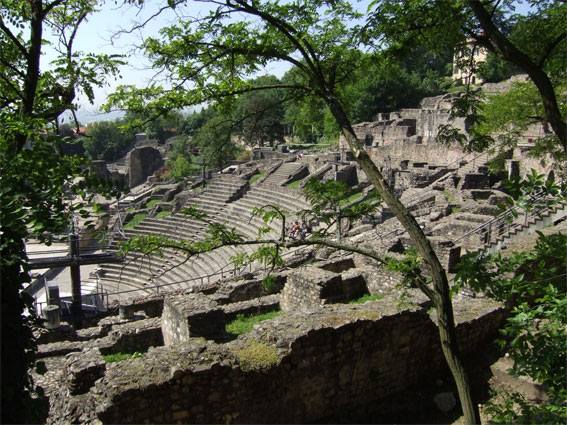 There are two Roman amphitheaters in Lyon which are on the same hill as the Basilica over looking the town. This is the larger of the two.
