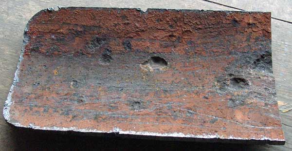 This is the section of the barrel removed and replaced due to heavy pitting. June 11 2005 