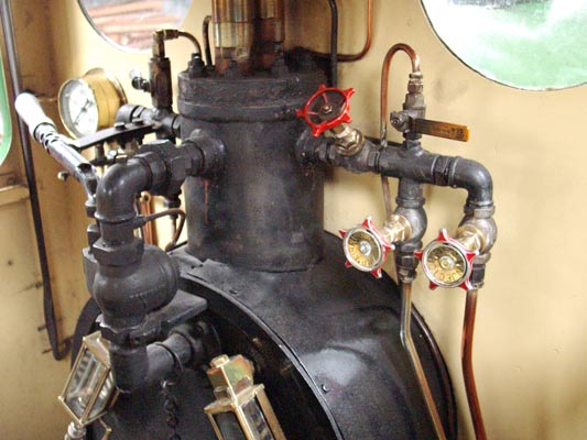 On Badger the dome is in the cab, along with the safety valves. April 11 2004