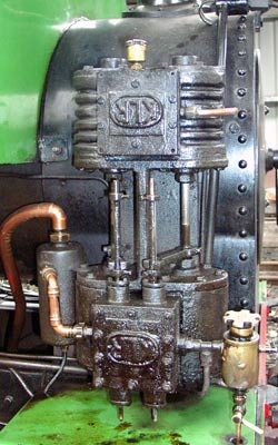 With the exception of Owl all the KLR locos have one of these duplex type air brake pumps, a speciality of the KLR. April 11 2004