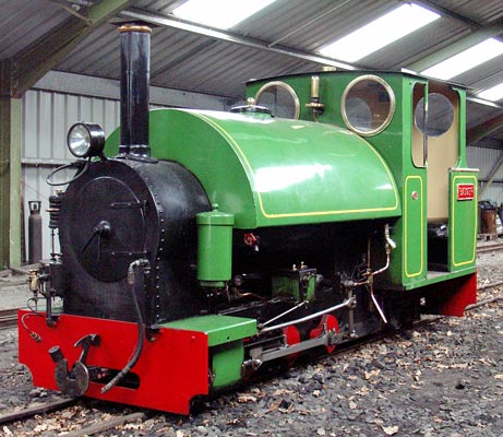 0-6-4st Badger inside the shed at Clayton West. April 11 2004