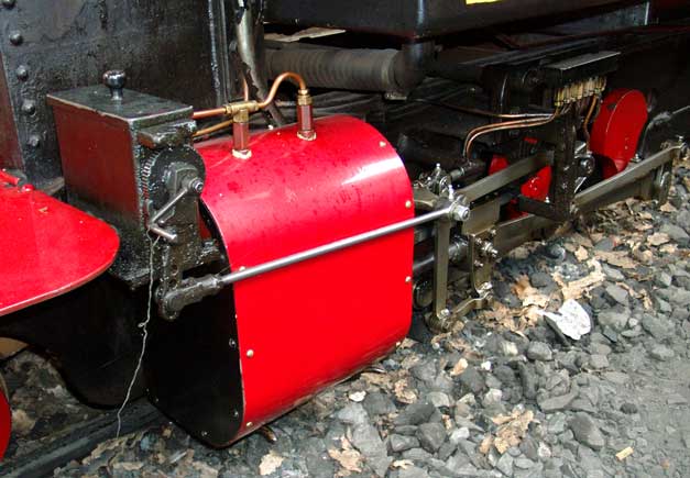 A view of the heavily insulated revised cylinders also showing the proportional drive to the mechanical lubricator. June 10 2005