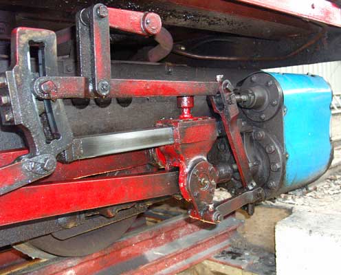 A general view of one cylinder and some of the motion. Most bearings visible in this shot are plain. April 12 2004