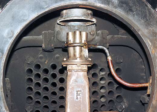 This is Annie's smokebox with the new nozzle, chimney, and blower ring installed. The blower is of the de Laval type © Nigel A. H. Day