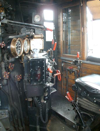 The driver's (engineer's) side of 4960's cab. Note the diesel multiple control stand just off centre of the photo. August 10 2005  Nigel Day 