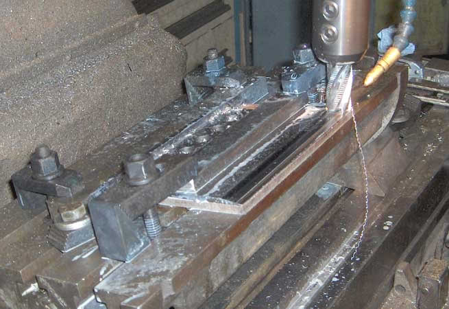 All fireside components have been manufactured from 316 stainless steel. Here part of one main burner is machined in the Grand Canyon workshops. � Sam Lanter