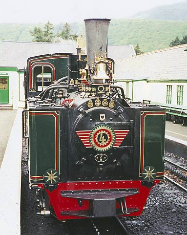 A good view of No.4's front end at Llanberis station. Note the BR style 7H shed plate. 7H was not a real BR shed ! © Nigel A. H. Day