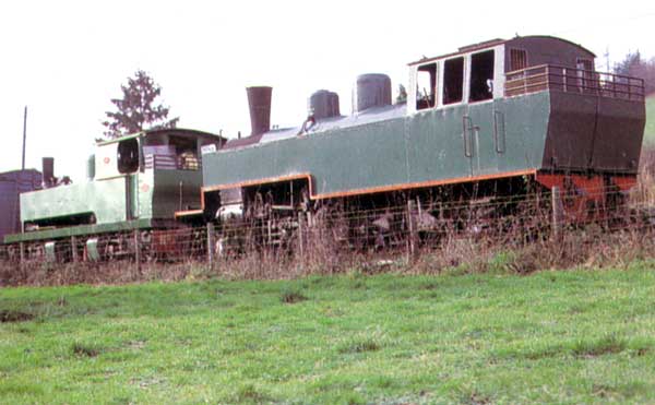 Monarch and the Tubize 2-6-2T stored together at Llanfair in 1985. The view gives a good idea of the size of the next loco to join the active fleet. © Peter Johnson Monarch and the Tubize 2-6-2T stored together at Llanfair in 1985. The view gives a good idea of the size of the next loco to join the active fleet. © Peter Johnson