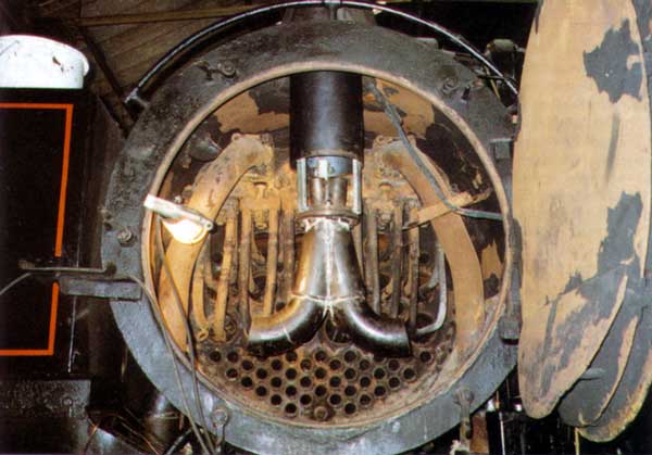 No 10's new front end takes shape. The new exhaust pipes (yet to be connected), blastpipe, nozzles and chimney liner are in place. © P. Rowe No 10's new front end takes shape. The new exhaust pipes (yet to be connected), blastpipe, nozzles and chimney liner are in place. © P. Rowe