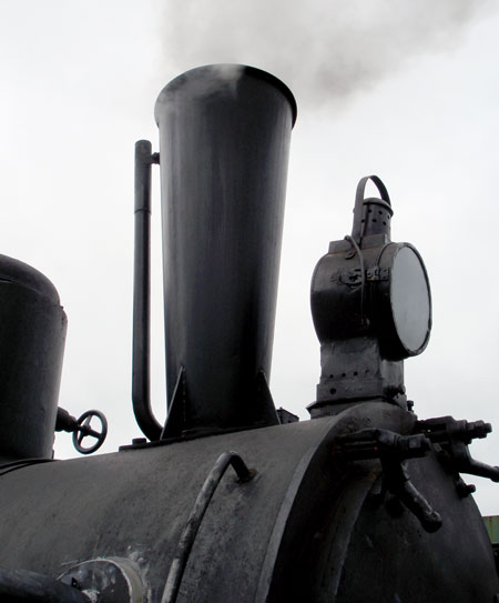 Unlike the other locos in the WLLR fleet, which all have Lempor ejectors installed within the old chimney, No.19 has an unhidden Lempor ejector as is clear here showing the tapered diffuser. &copy; N.A.H. Day 