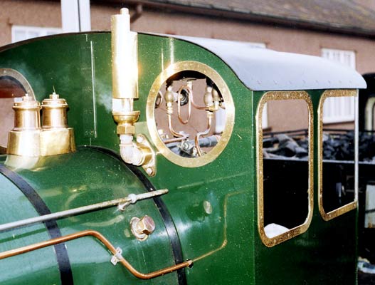 This locomotive is 15" gauge Ravenglass and Eskdale built 'Northern Rock II'. It was built to order for a Japanese client and sports a whistle made by Nigel. © Nigel A. H. Day