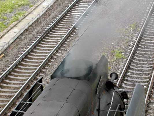 A view from above showing the double Lempor chimneys in place. © Phil Girdlestone