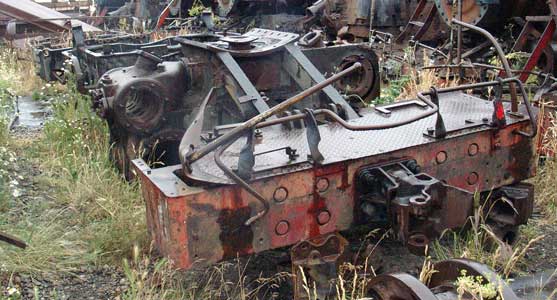109 has been reduced to just a chassis at Rio Gallegos.