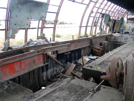 This was a wheel drop inside the heavily vandalised works at Rio Gallegos. January 24 2004