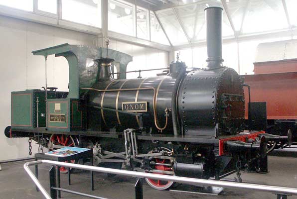 'Gnom' is a 2-2-0 built in Olten in 1870. It is an early rack and adhesion tank with the rack being of the Riggenbach type. October 4 2003
