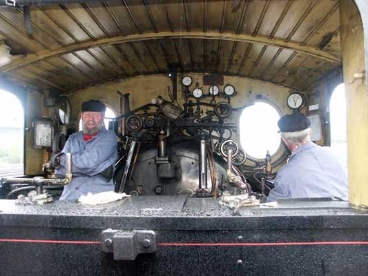 From the front balcony an excellent view of the loco's cab could be had. October 5 2003