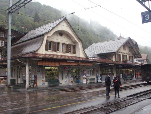 Lauterbrunnen station building. October 5 2003