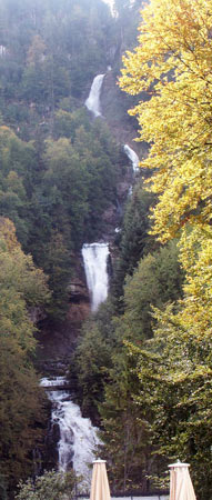 The Giessbach Falls alongside the hotel. October 6 2003