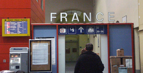 Goodbye Switzerland, Hello France. Basel railway station. October 8 2003