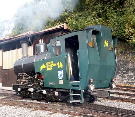 BRB 14 outside the depot waiting for time to go off shed. October 8 2003
