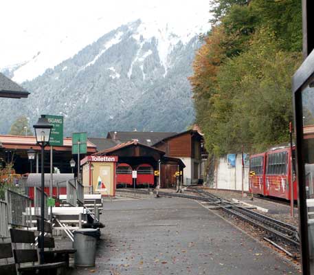 A general view of the BRB station and depot at Brienz. October 8 2003