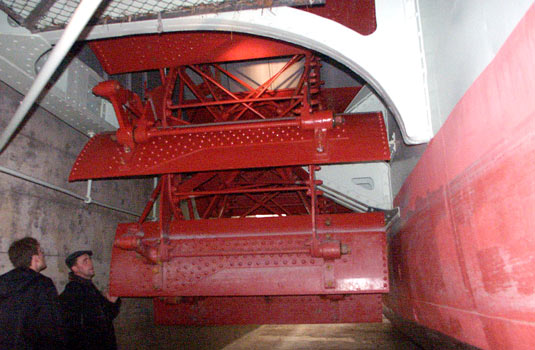 SS Lötschberg was in dry dock enabling a very interesting look at the ship not normally possible. October 8 2003
