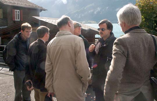 On the left is one of the principle organisers of the Congress - Andrew Thompson, as 5AT people and Andrew Forbes chat with Roger Waller. October 8 2003