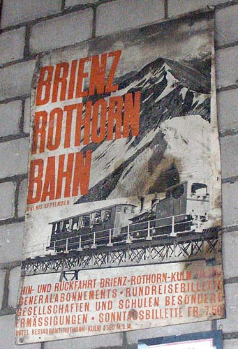 An old enamel publicity sign was on one of the shed walls. October 8 2003