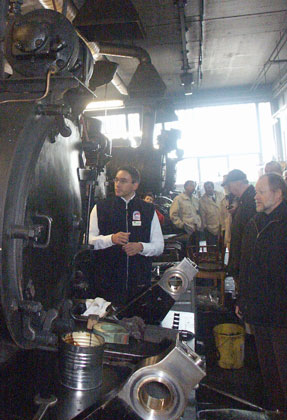 A view across the front of BRB No.6 to Christian Kiefer and some of the tour participants. October 8 2003